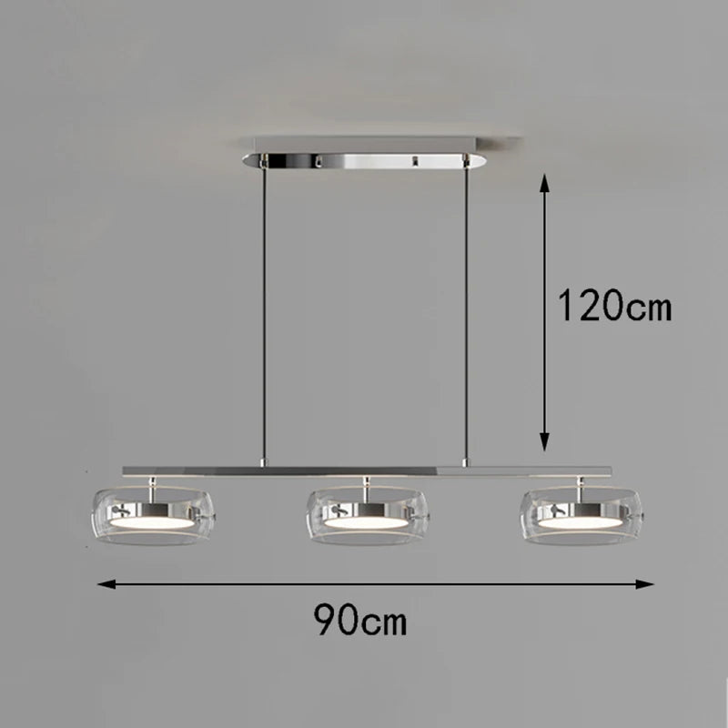 Luna Bar Glass Pendant Chandelier