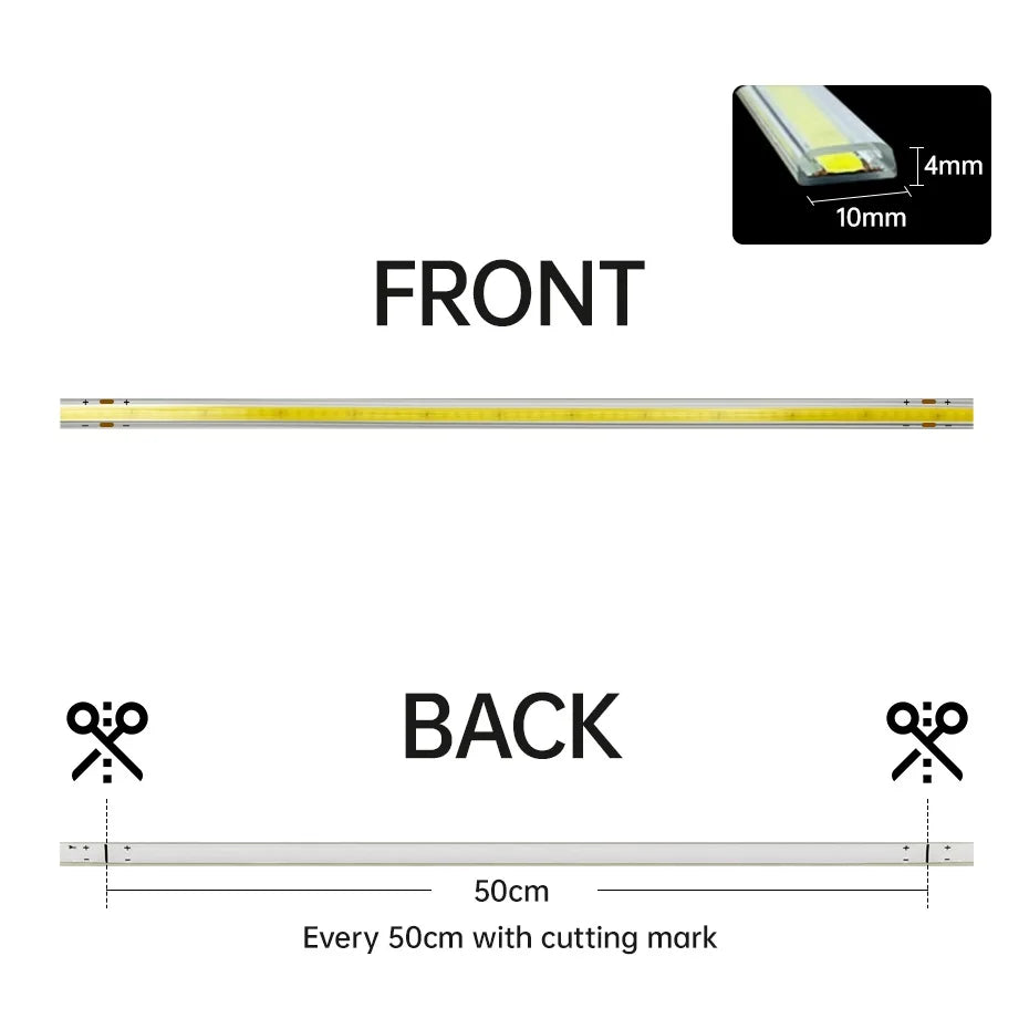 LineaFlex 220V COB LED Waterproof Strip Light (1-50meters)