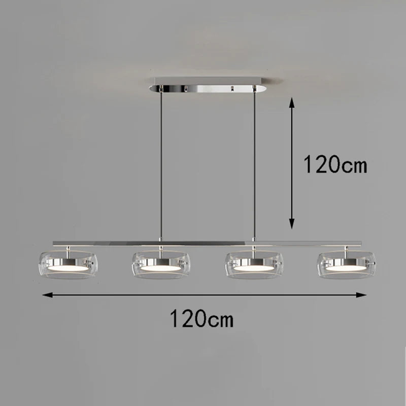 Luna Bar Glass Pendant Chandelier