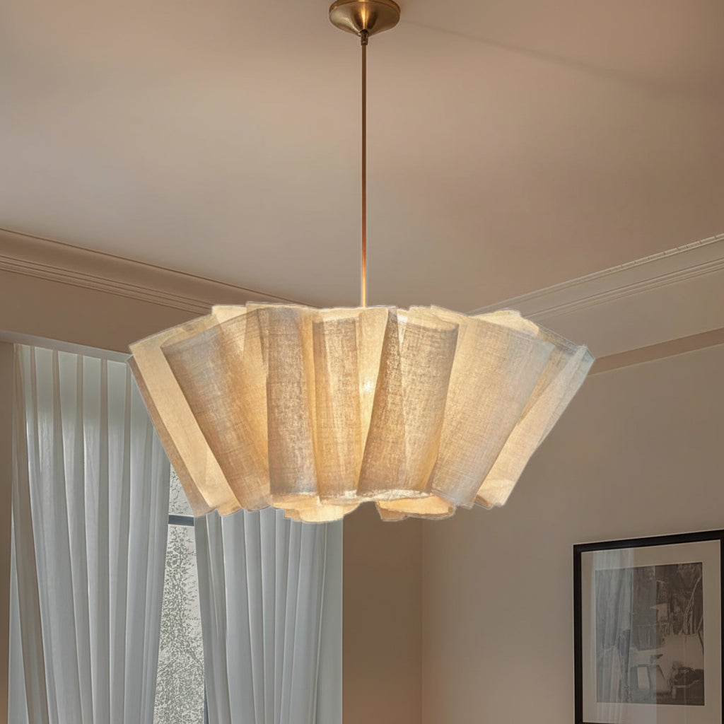 Kenzo Japanese Fabric LED Pendant