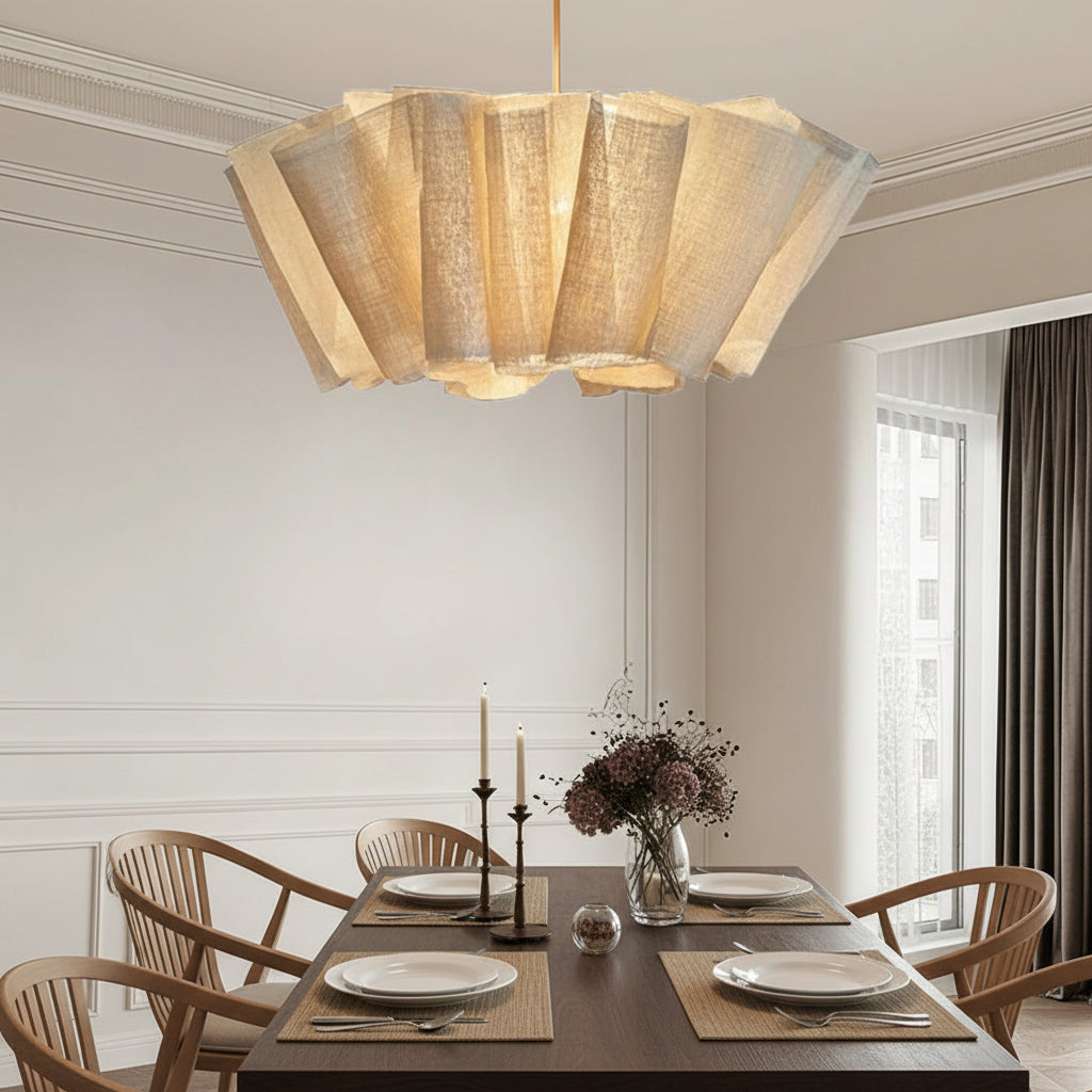 Kenzo Japanese Fabric LED Pendant