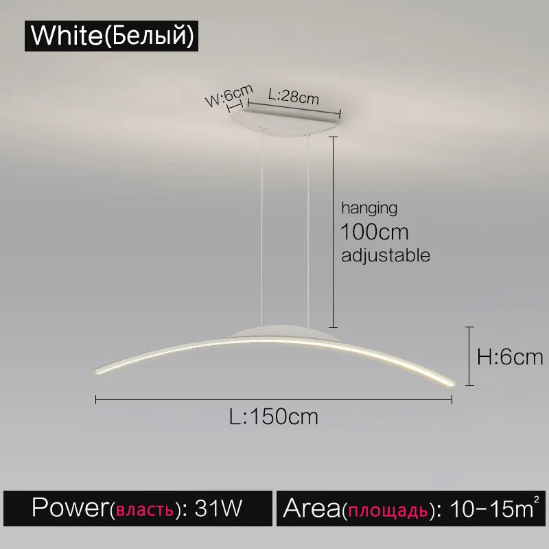 Linea One Linear LED Pendant Light