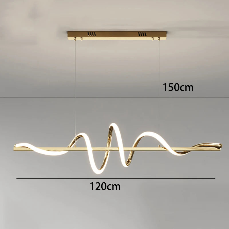 Horizontal Spiral Ceiling Pendant