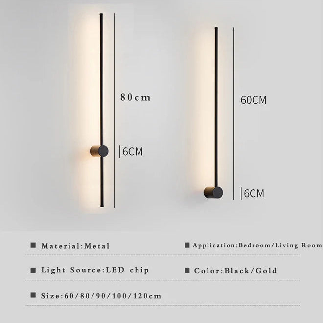 Stockholm Modern Linear LED Wall Light