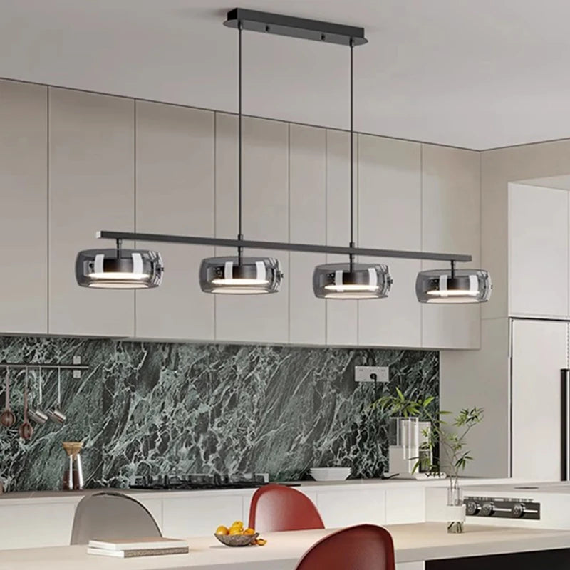 Luna Bar Glass Pendant Chandelier