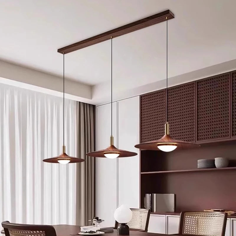 Aurea Wood Disc Pendant Light