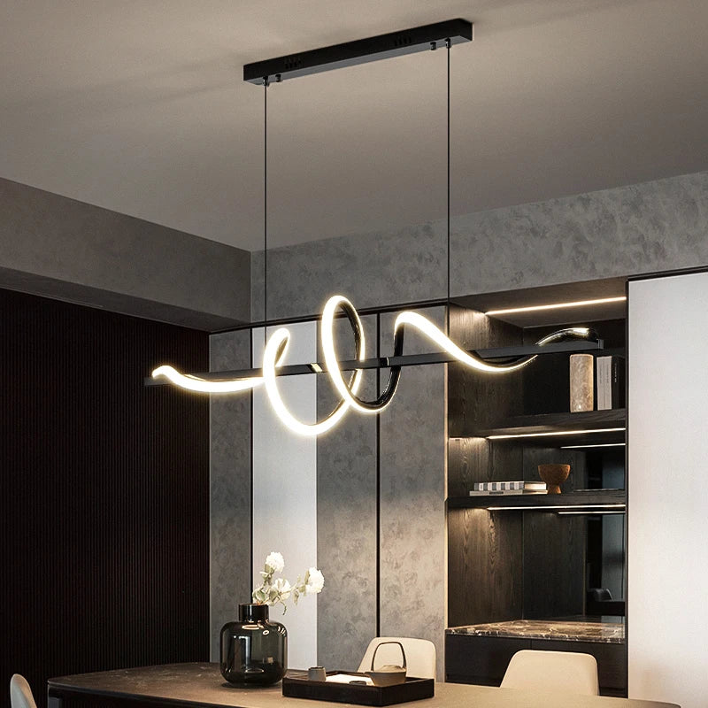 Horizontal Spiral Ceiling Pendant