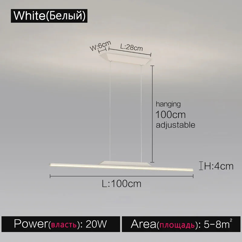 Linea One Linear LED Pendant Light