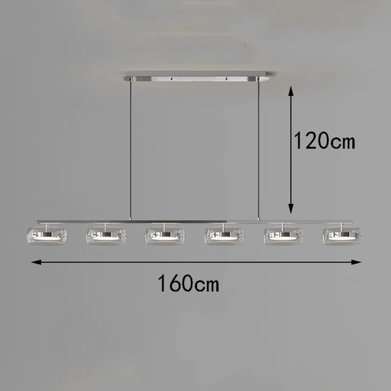 Luna Bar Glass Pendant Chandelier