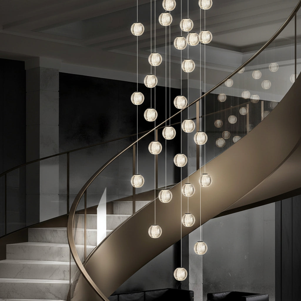 Cascade Lumière Staircase Chandelier