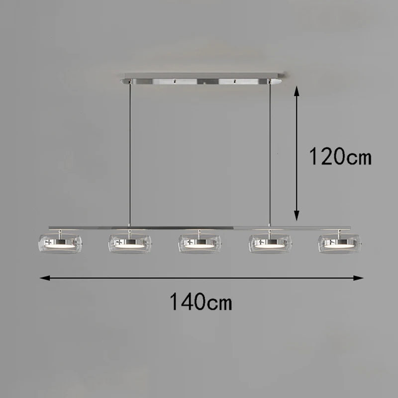 Luna Bar Glass Pendant Chandelier