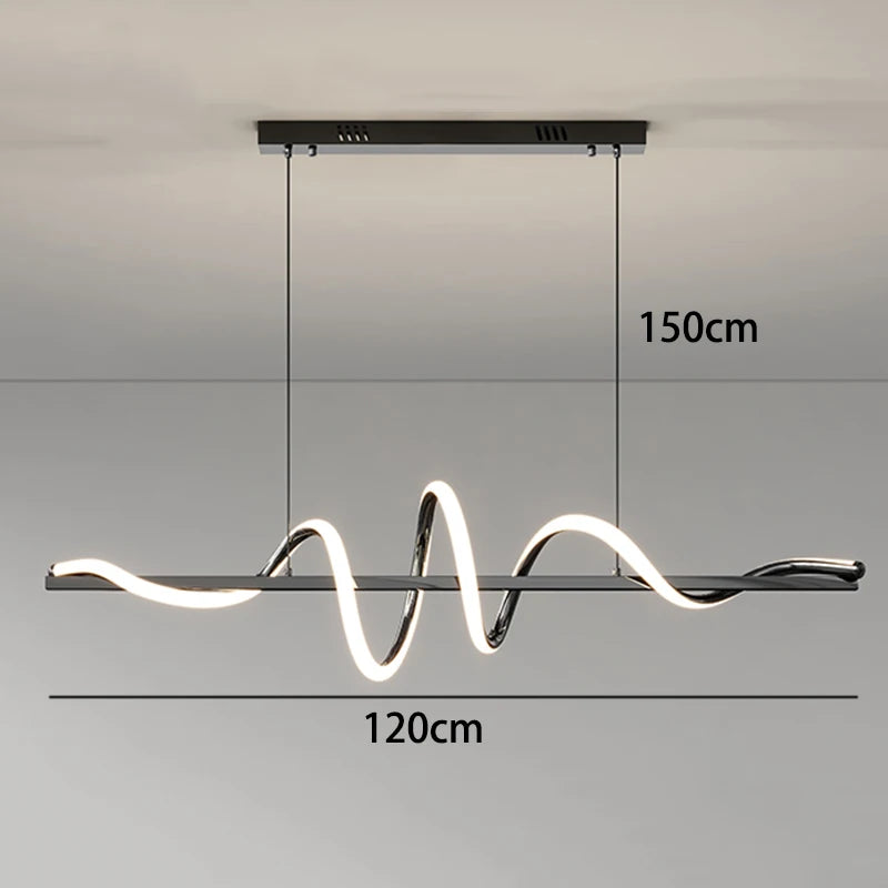 Horizontal Spiral Ceiling Pendant