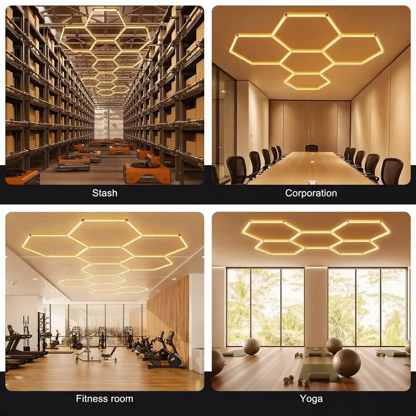 HexaGrid Modular LED Ceiling System