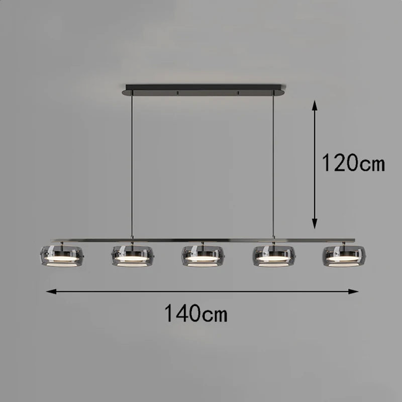 Luna Bar Glass Pendant Chandelier