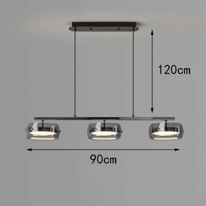 Luna Bar Glass Pendant Chandelier