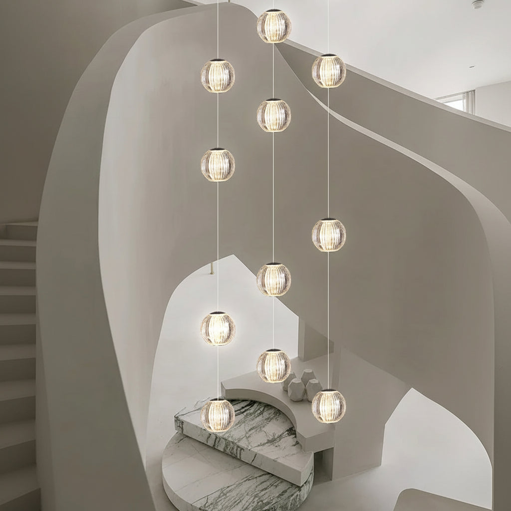 Cascade Lumière Staircase Chandelier