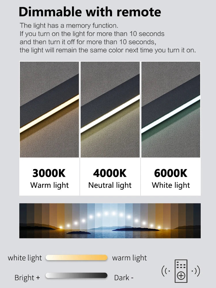 Duo Linear Drop LED Pendant Light