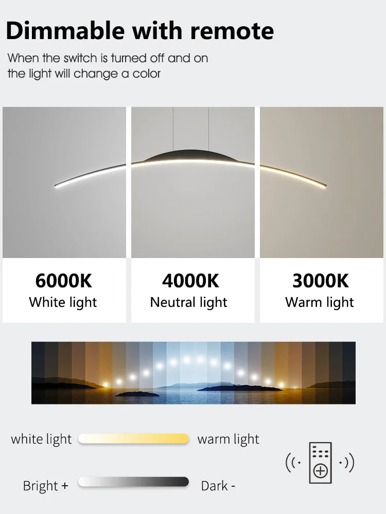 Linea One Linear LED Pendant Light